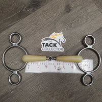 2 Ring Elevator Loose Ring Gag Bit *gc/fair, clean, stains, v.chewed & sharp edges