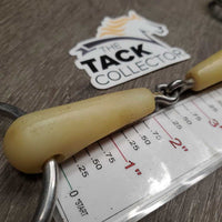 2 Ring Elevator Loose Ring Gag Bit *gc/fair, clean, stains, v.chewed & sharp edges