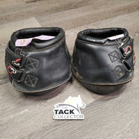 2 Hoof Boots *gc, mnr hair, dirt, rubs, caked dirt inside