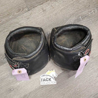 2 Hoof Boots *gc, mnr hair, dirt, rubs, caked dirt inside