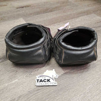 2 Hoof Boots *gc, mnr hair, dirt, rubs, caked dirt inside