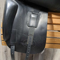 17" *XW 6" Prestige D1 Engelke Dressage Saddle, Navy Prestige Cotton Cover, Wool Flocking, Shoulder Relief Panels, Lg Front Blocks, Flaps: 16"L x 12"W, Serial #: 17M 3840611 LZ1