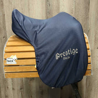 17" *XW 6" Prestige D1 Engelke Dressage Saddle, Navy Prestige Cotton Cover, Wool Flocking, Shoulder Relief Panels, Lg Front Blocks, Flaps: 16"L x 12"W, Serial #: 17M 3840611 LZ1