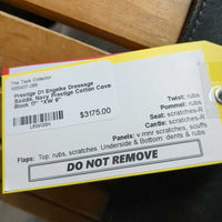 17" *XW 6" Prestige D1 Engelke Dressage Saddle, Navy Prestige Cotton Cover, Wool Flocking, Shoulder Relief Panels, Lg Front Blocks, Flaps: 16"L x 12"W, Serial #: 17M 3840611 LZ1