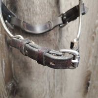 Thick Soft Leather Lever Noseband *gc, dirt, residue, peeling, older
