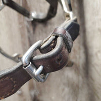 Thick Soft Leather Lever Noseband *gc, dirt, residue, peeling, older