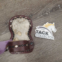 Leather & Cowhair Show Comb Holder, bling *xc/like new, mnr loose hair & dust