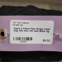 2 Fleece Polo Wraps, mesh bag *like new, mnr dust