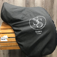 17" *MW 5.5" Sankey Jacinda Dressage Saddle, Black Sankey Nylon/Fleece Saddle Cover, Xlg Front Exterior Blocks, Front & Rear Gusset Panels, Wool Flocking, Flaps: 15.5"L x 12"W Serial # 100516 17T