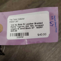 Pr Leather Braided Reins *vgc/xc, mnr film, scraped edges & bend