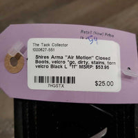 "Air Motion" Closed Boots, velcro *gc, dirty, stains, torn velcro