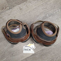 Pr Heel Boots *vgc, mnr dirt, stains, stretched & faded elastic