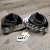 Pr Heel Boots *gc, dirt, faded, stretched elastic, marker, stains, seam rubs