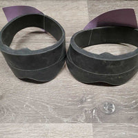 2 Rubber Heel Guards - Grab Boots, Pull On *gc, mnr dirt & faded
