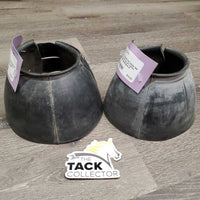 Smooth Soft Rubber Bell Boots, velcro *gc, dirt, residue, faded, scratches