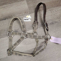 Nylon Breakaway Halter, Leather Crown *gc, dirty, faded, stains