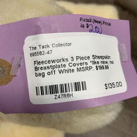 3 Piece Sheepskin Breastplate Covers *like new, no bag