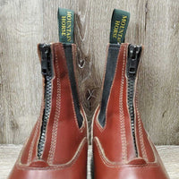 Paddock Boots, Zips *stirrup locking system *xc, clean, mnr dirty heels, older *uses interlocking stirrup grips