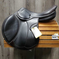 17.5" MW 5.5" Amerigo Close Contact, 2 Billet Guards, Yellow Amerigo Cover, Wool Flocking, Full Calfskin, Large Front & Med Back Blocks, Flaps: 13.5"L x 13"W Serial #: 17.5 N 14850412 JDJAP 2 M