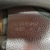 17.5" MW 5.5" Amerigo Close Contact, 2 Billet Guards, Yellow Amerigo Cover, Wool Flocking, Full Calfskin, Large Front & Med Back Blocks, Flaps: 13.5"L x 13"W Serial #: 17.5 N 14850412 JDJAP 2 M