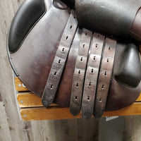 17.5" MW 5.5" Amerigo Close Contact, 2 Billet Guards, Yellow Amerigo Cover, Wool Flocking, Full Calfskin, Large Front & Med Back Blocks, Flaps: 13.5"L x 13"W Serial #: 17.5 N 14850412 JDJAP 2 M