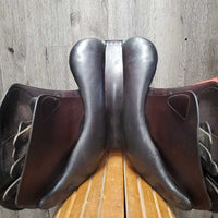 17.5" MW 5.5" Amerigo Close Contact, 2 Billet Guards, Yellow Amerigo Cover, Wool Flocking, Full Calfskin, Large Front & Med Back Blocks, Flaps: 13.5"L x 13"W Serial #: 17.5 N 14850412 JDJAP 2 M