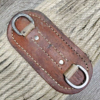 27 Mohair String Wide Roper Cinch, Leather Center, 2 D Rings *gc, dirty, hairy, stains