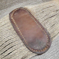 27 Mohair String Wide Roper Cinch, Leather Center, 2 D Rings *gc, dirty, hairy, stains