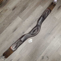 Wide Anatomical Shoulder Relief Girth, 3x D Rings, 2x els *gc, clean, rubs, hairy seams, v.deep creases, stains, marker