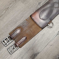 Wide Anatomical Shoulder Relief Girth, 3x D Rings, 2x els *gc, clean, rubs, hairy seams, v.deep creases, stains, marker
