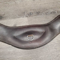 Wide Anatomical Shoulder Relief Girth, 3x D Rings, 2x els *gc, clean, rubs, hairy seams, v.deep creases, stains, marker