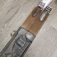 Wide Anatomical Shoulder Relief Girth, 3x D Rings, 2x els *gc, clean, rubs, hairy seams, v.deep creases, stains, marker