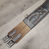 Wide Anatomical Shoulder Relief Girth, 3x D Rings, 2x els *gc, clean, rubs, hairy seams, v.deep creases, stains, marker