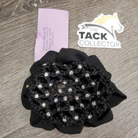 Hair Net - Bun Elastic, 2 Plastic Clips, bling *vgc, clean, mnr hair