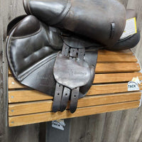 17" *W/XW *6" Sankey SJ Custom Close Contact, 2 Billet Guards, Black Hampton Classic Cover, Med Front & Large Back Blocks, Wool Flocking, Front & Rear Gusset Panels, sm Shoulder Cut Outs, Flaps: 11.25"L x 14.5"W Serial #: 1326161 17 T