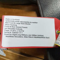 17" *W/XW *6" Sankey SJ Custom Close Contact, 2 Billet Guards, Black Hampton Classic Cover, Med Front & Large Back Blocks, Wool Flocking, Front & Rear Gusset Panels, sm Shoulder Cut Outs, Flaps: 11.25"L x 14.5"W Serial #: 1326161 17 T