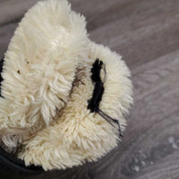 Open Front Boots, Fleece Lined, Velcro - Tabs *gc, clean & dirty, clumpy, stains, rubs, scratches