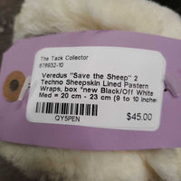 "Save the Sheep" 2 Techno Sheepskin Lined Pastern Wraps, box *new