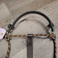 Yacht Rope Chambon, Snap & Leather Crown Piece *vgc, clean, Broken/TIED nylon rope end, creases