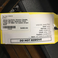 17" XW 6.5" Wintec Synthetic Western Saddle, Plastic Stirrups, Neoprene Cinch *no hobble straps Serial #: 221827