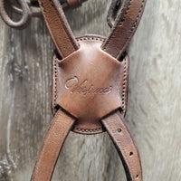 Monocrown FS/Rsd Padded Figure 8 Bridle, Laced Reins *xc/vgc, clean, mnr faded, rubs & dirt?residue, older?, mnr stiff
