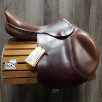 18.5 *MW 5" Amerigo DJ CC Saddle, 4 Billet Guards, Yellow Cotton Cover, Wool Flocking, Long Med Front & Med Back Blocks, Flaps: 14.25"L x 14"W Serial #: 18 1/2 L1555101 +2 1/2 DJ 4