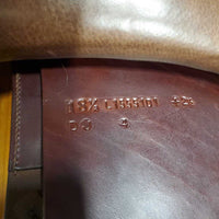 18.5 *MW 5" Amerigo DJ CC Saddle, 4 Billet Guards, Yellow Cotton Cover, Wool Flocking, Long Med Front & Med Back Blocks, Flaps: 14.25"L x 14"W Serial #: 18 1/2 L1555101 +2 1/2 DJ 4