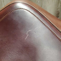 18.5 *MW 5" Amerigo DJ CC Saddle, 4 Billet Guards, Yellow Cotton Cover, Wool Flocking, Long Med Front & Med Back Blocks, Flaps: 14.25"L x 14"W Serial #: 18 1/2 L1555101 +2 1/2 DJ 4