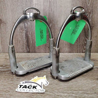 Wide Base Flexi Stirrup Irons, Swivel Top *gc, clean & dirty, residue, stains, scratches