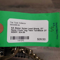 Nylon Lead Shank, 21" Nose Chain, tag *new