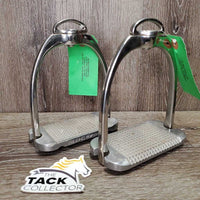 Wide Base Stirrup Irons, Swivel Top *vgc, clean, mnr dirt, stain, rubs & stains