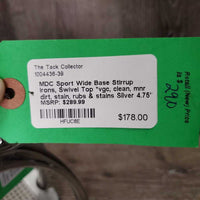 Wide Base Stirrup Irons, Swivel Top *vgc, clean, mnr dirt, stain, rubs & stains