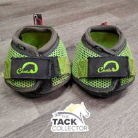 2 Hoof Boots, yellow liners *gc, clean, hairy, stains, residue, rubs