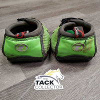 2 Hoof Boots, yellow liners *gc, clean, hairy, stains, residue, rubs